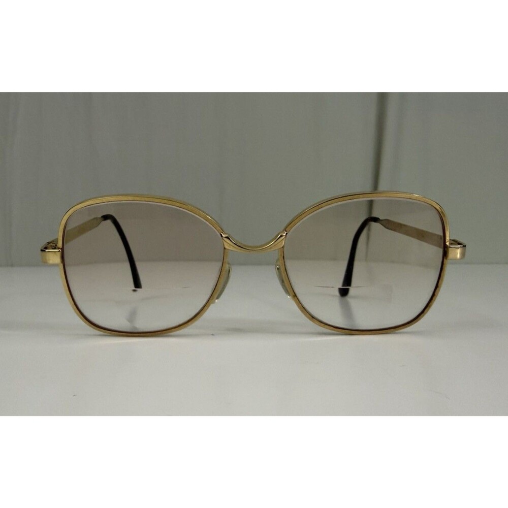 1970s Vintage Titmus Eyeglass Frames Gold Color Unique Shape Classic Old Money